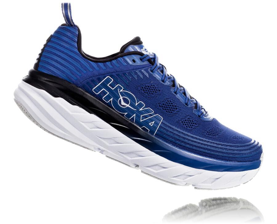 Hoka One One Tenisky Panske Modre/Biele - Bondi 6 - 34568-AWKB